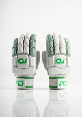 White Light Green Hexagonal Batting Gloves