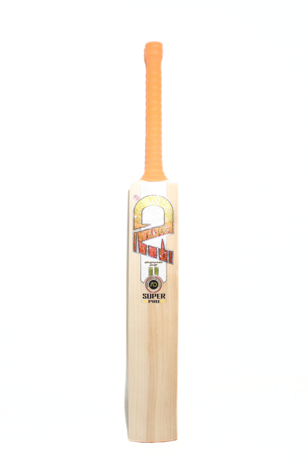 Yellow Orange Super Pro English Willow Bat