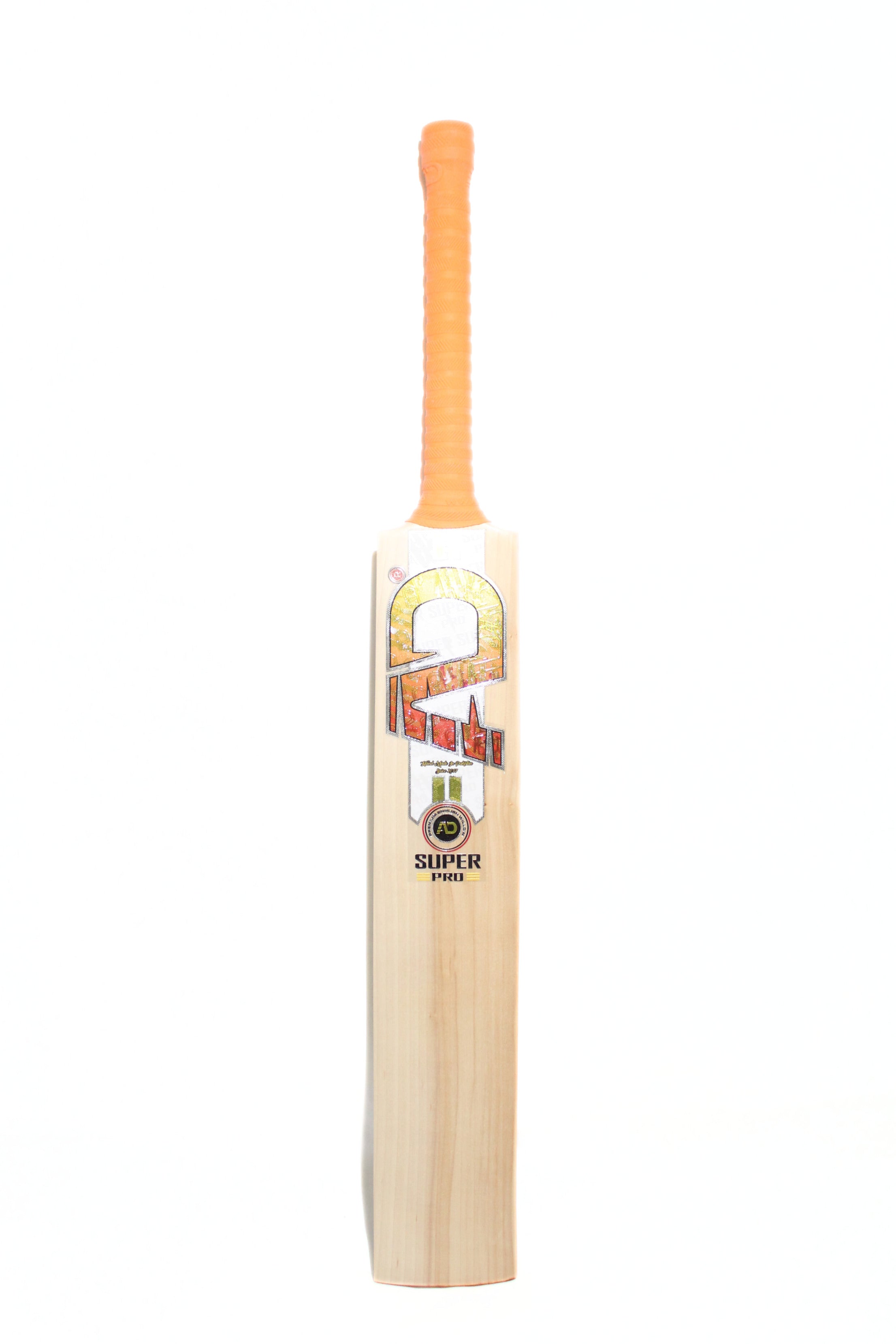 Yellow Orange Super Pro English Willow Bat