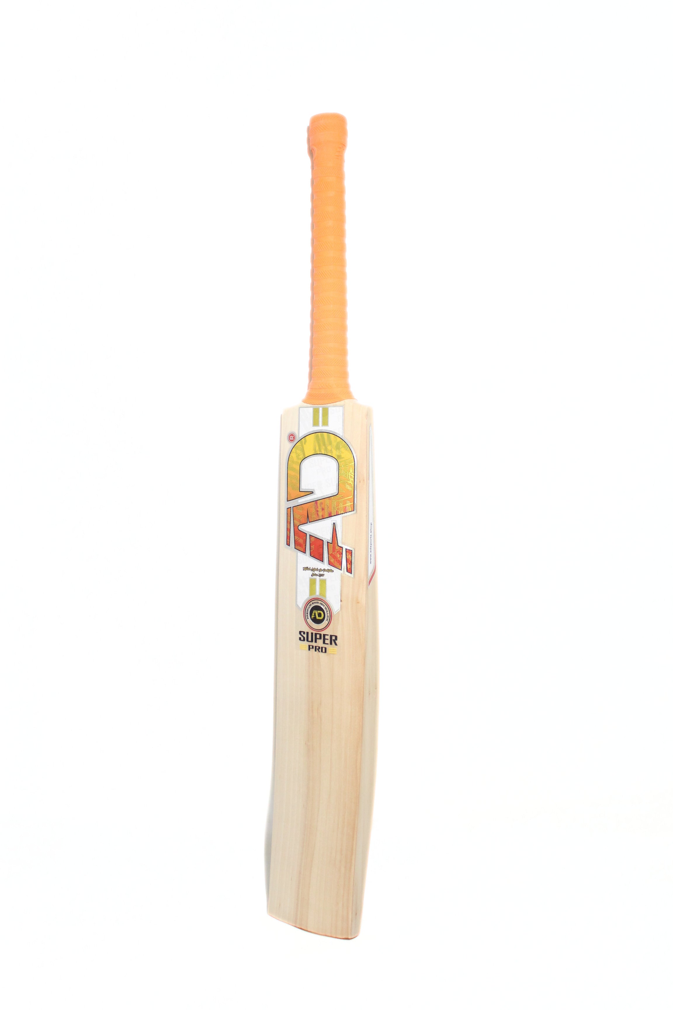 Yellow Orange Super Pro English Willow Bat